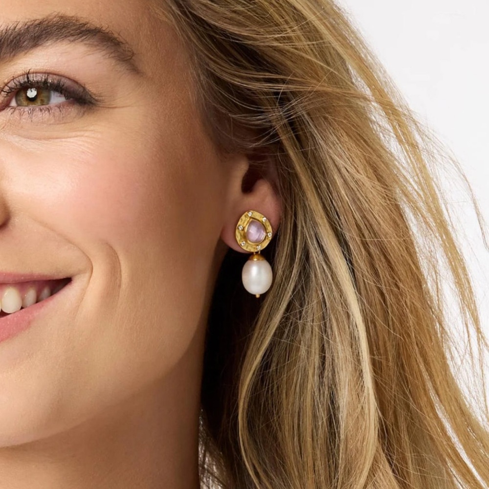 Julie Vos Clementine Pearl Drop Earring